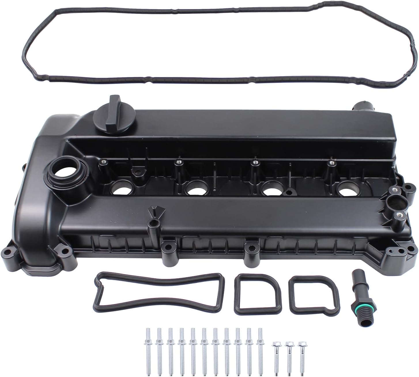Aluminum Engine Valve Cover Kit for Ford Escape 2009-2012, Fusion 2010-2012, Mercury Mariner 2009-2011, Milan 2010-2011, Lincoln MKZ 2011-2012 2.5L