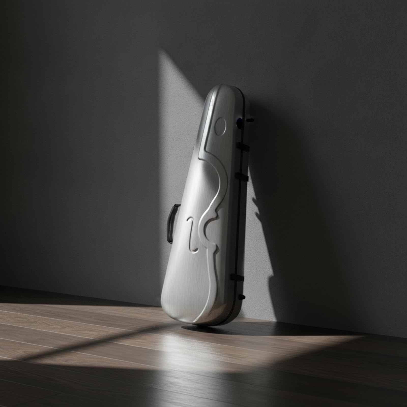 Colcolo Estuche de Violín 4/4 Fibra de Carbono Cubierta Rígida Moldeada Caja Ligera con Contorno Preciso y en Traslado Asa y Patas Adecuado para Repertorios, Rosa Mate