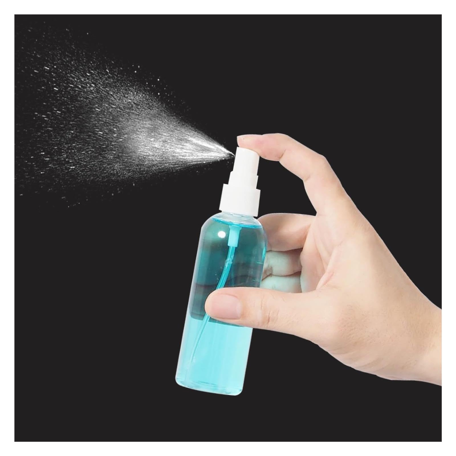 Confezione da 50/100 flaconi spray vuoti da 30 ml, trasparenti, in plastica PET, ricaricabili, per cosmetici da viaggio (100 pezzi - 60 ml)