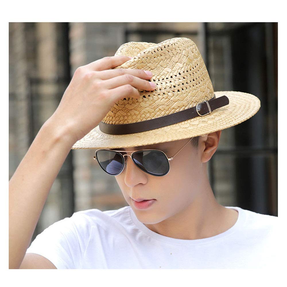 Retro 2022 męska czapka fedora kapelusze przeciwsłoneczne moda damska czapka jazzowa lato wiosna lato na zewnątrz słomka na co dzień (khaki)