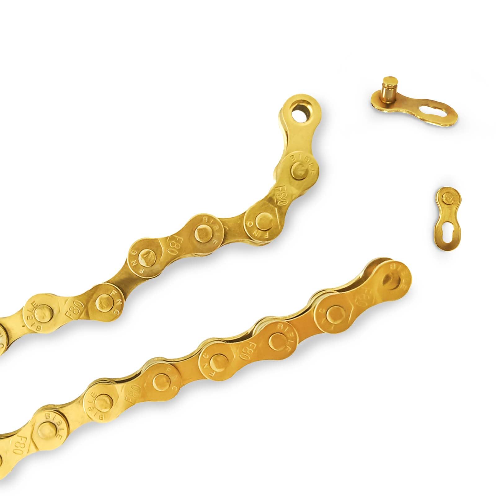 Gold Bike Chain 6/7/8 Speed Bike Chain,1/2 x 3/32 Inch,116 Links