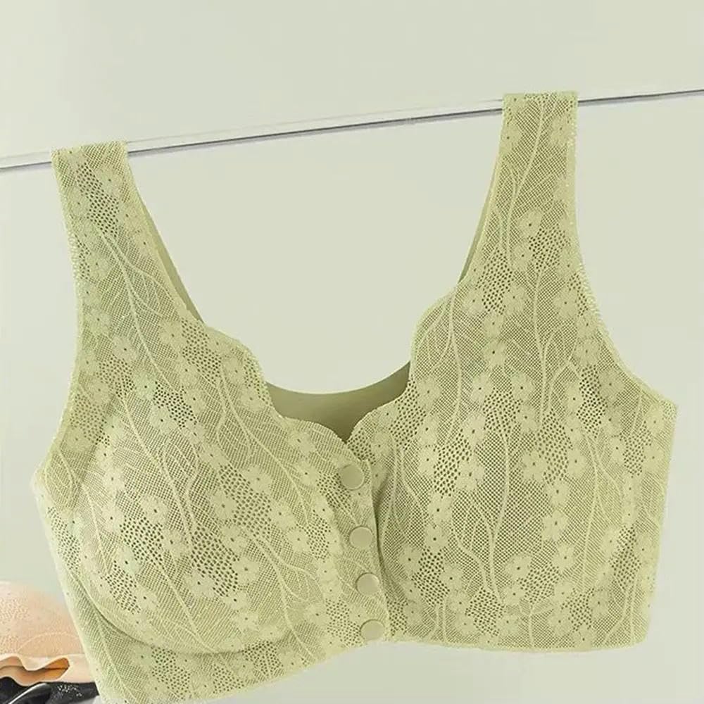 ZBDP - Brasier sexy de encaje sin anillo de acero, cómodo, transpirable, para mujeres mayores, talla grande, sin varillas, para ancianos