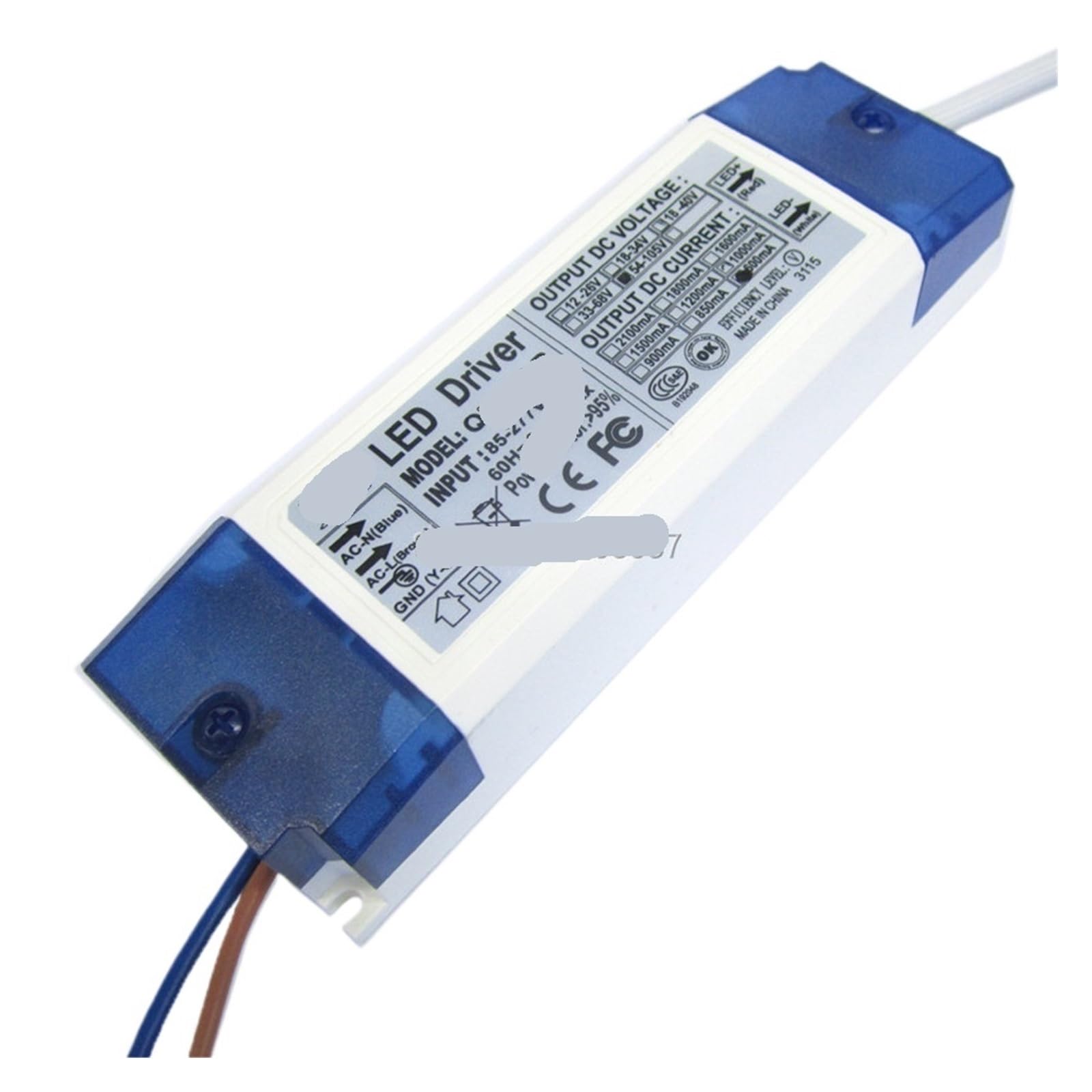 Driver LED 40W 50W 60W transformateur courant constant 600mA pour projecteur extérieur
