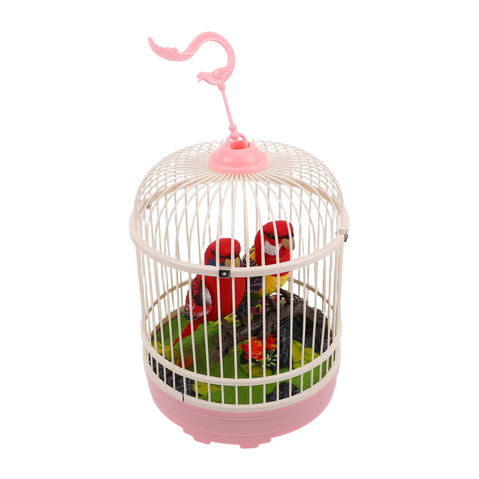Yardwe Induktions-vogelkäfig-Spielzeug Mit Simuliertem Vogel Zwitscherndem Vogelspielzeug Hängendem Käfig Für Wellensittich Interaktivem Spielzeug Für Junge Mädchen Akustischer Bewegung u