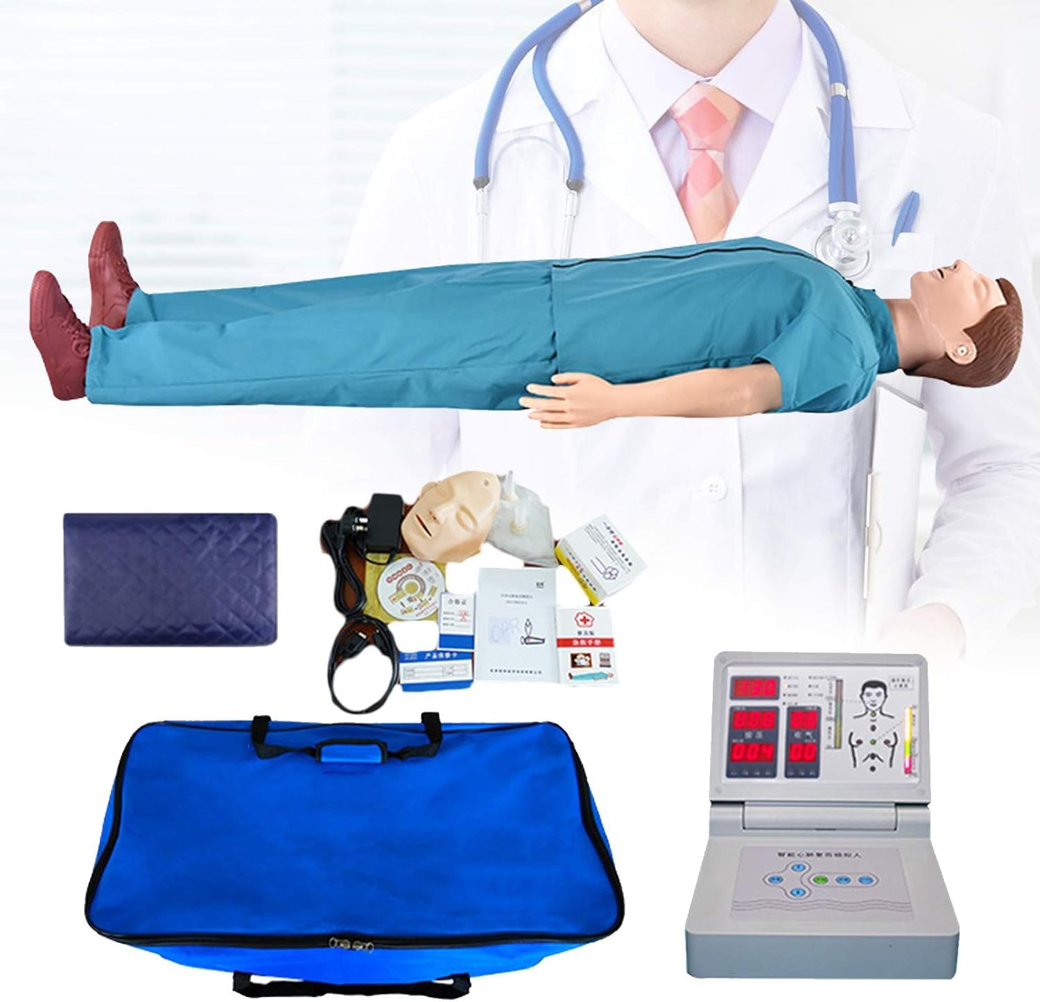 Lalka treningowa pierwszej pomocy do resuscytacji, anatomiczny model resuscytacji ze sprzężeniem zwrotnym do profesjonalnego treningu i ćwiczeń sztucznego oddychania