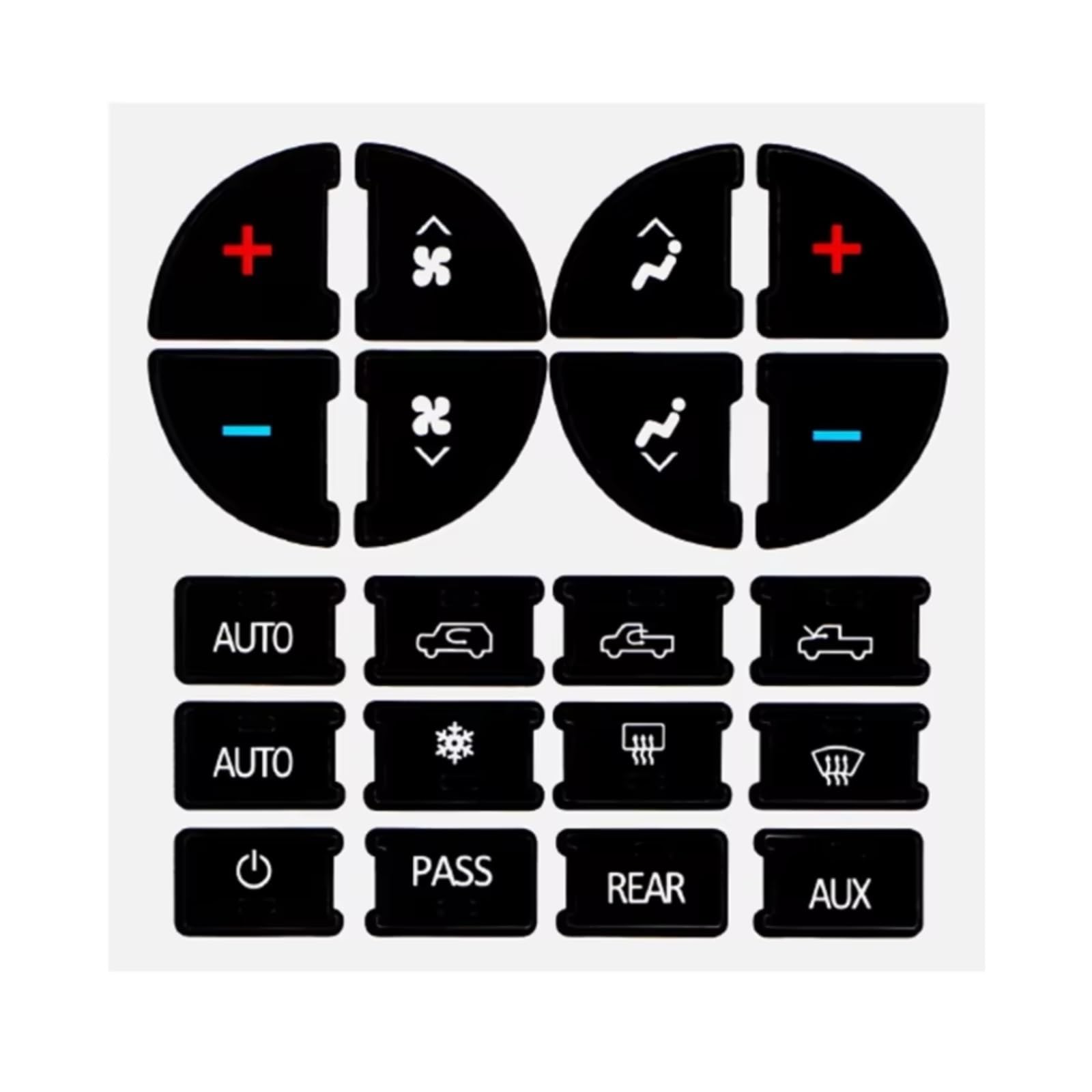 Interior Button Sticker Compatible with Avalanche for LT for LTZ 2007-2015 Car Interior Black Decals Auto Ac Climate Air Condition Heater Control Button Repair Sticker