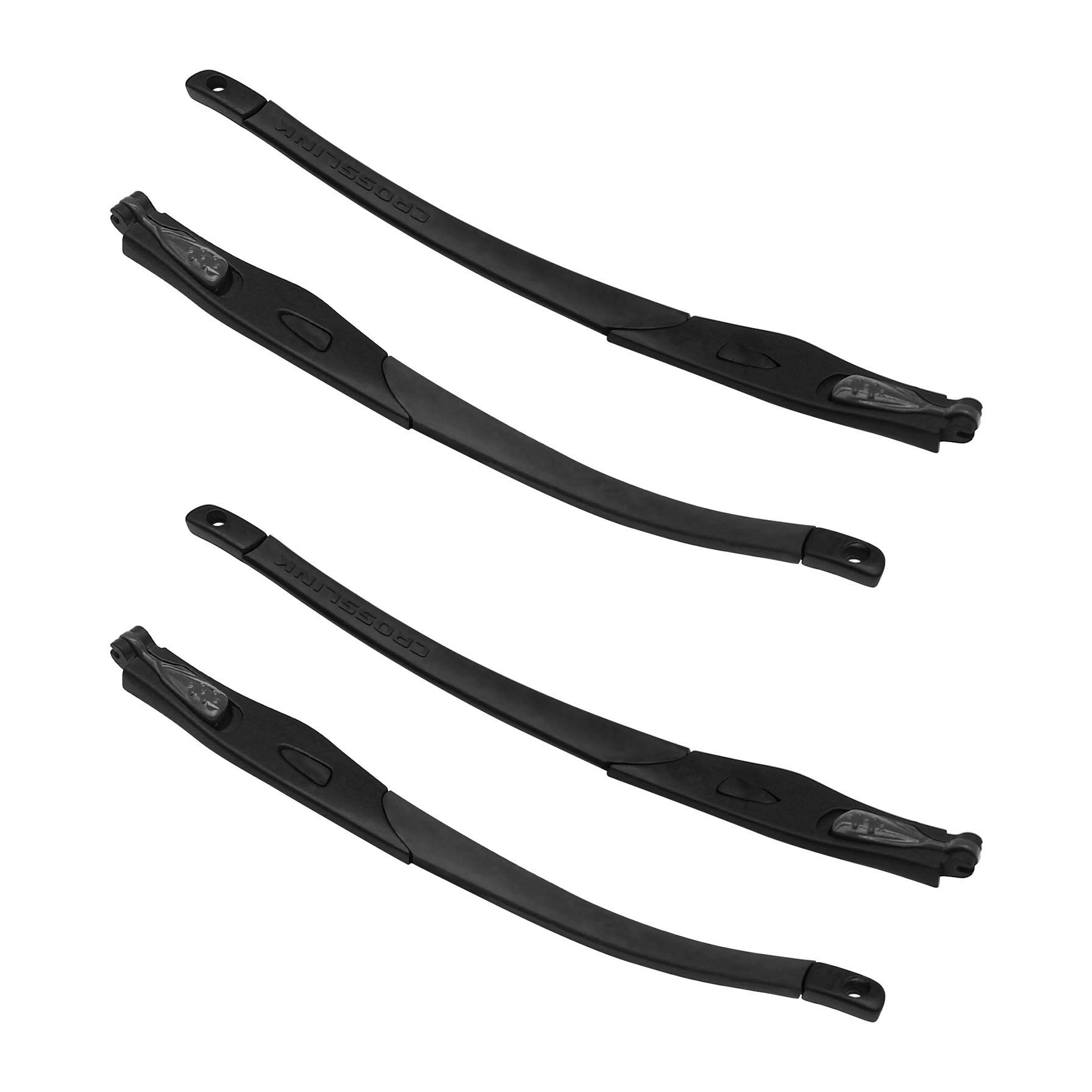 Replacement Temples Arms for Oakley Crosslink Glass Satin Black Frame - Black+Black
