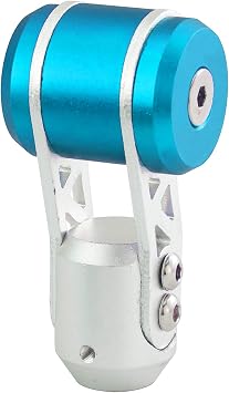 Gear Shift Knob, Joystick Shape Aluminum Alloy Automatic Manual Car Stick Shifter Handle Fit Most MT Transmissions, Light Blue
