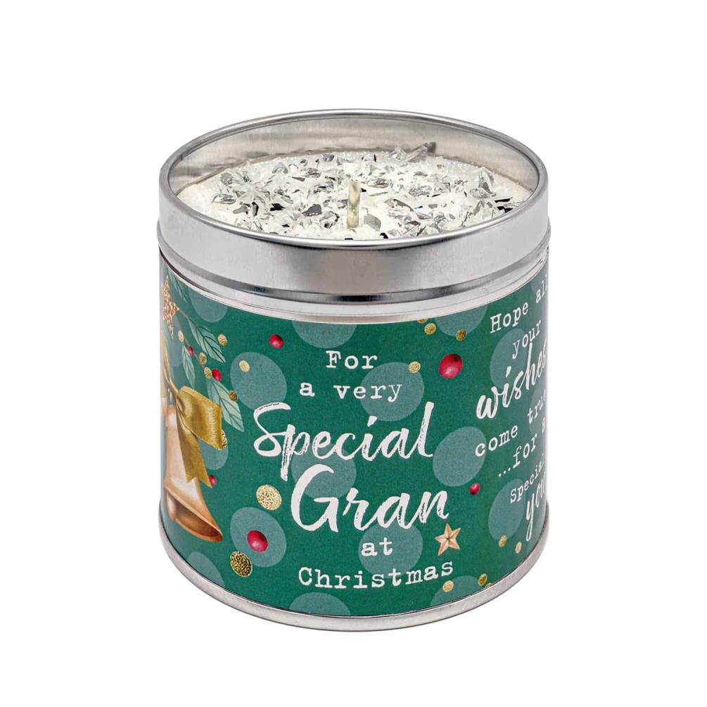 Best Kept Secrets Orange,Red Special Gran Festive Tin Candle