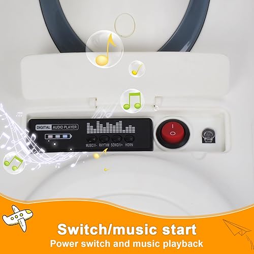 Miniatura 8 de Coche eléctrico Wiggle para niños, 6.7 V, juguete 2 en 1, columpio eléctrico con luz intermitente y música, pedales antideslizantes ampliados de