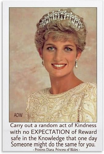 Diana - Póster De Princesa Con Cita Inspiradora (8) Pósteres Poster Decorative Painting Canvas Wall Posters And Art Picture Print Modern Family