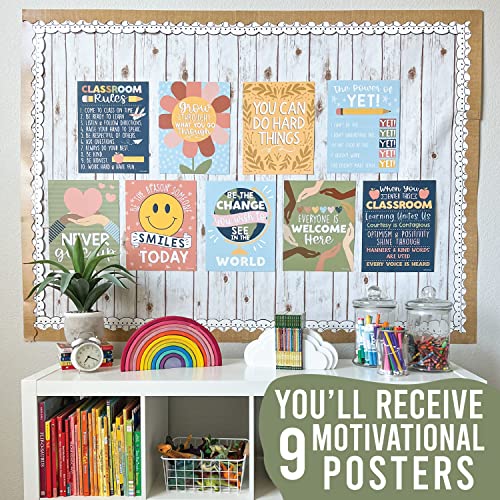 Hadley Designs 9 Colorful Classroom Decor Signs, Welcome Sign For Bulletin Board Decorations, Growth Mindset Classroom Posters Elementary, Middle School, Classroom Rules #TOP1