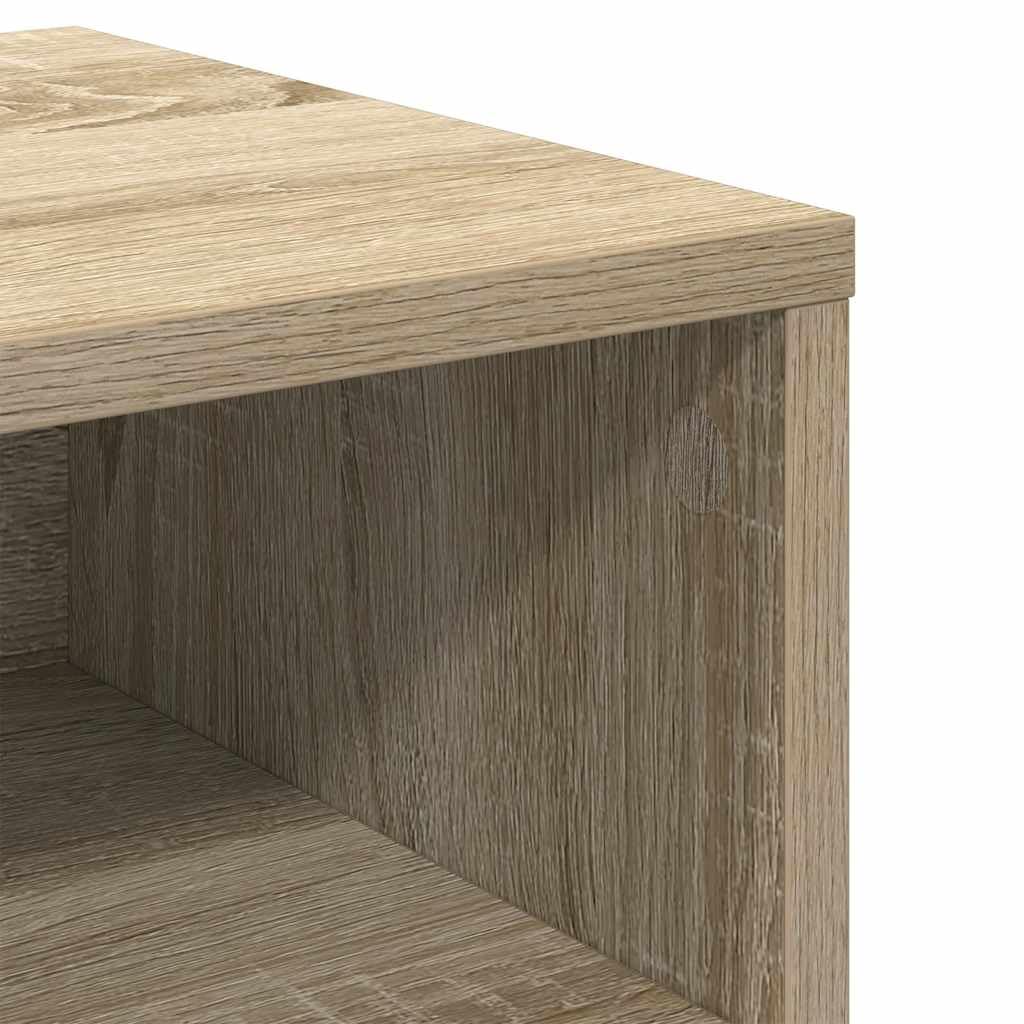 Klassischer Nachttisch aus Holzwerkstoff mit offenem Staufach - Robuste und vielseitige Beistelltruhe für Wohnzimmer als Couchtisch, einfach zu reinigen und mühelos