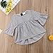 Lefyira Baby Girl Stripe Top Blouse Autumn Ruffle Sleeve Shirt Casual Clothes (6-12 Months, Black+White)