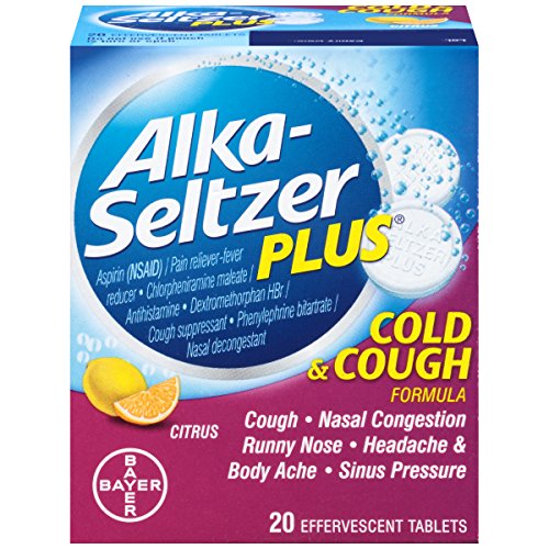 Alka-Seltzer Plus Cold & Cough Citrus Effervescent Tablets - 20 CT