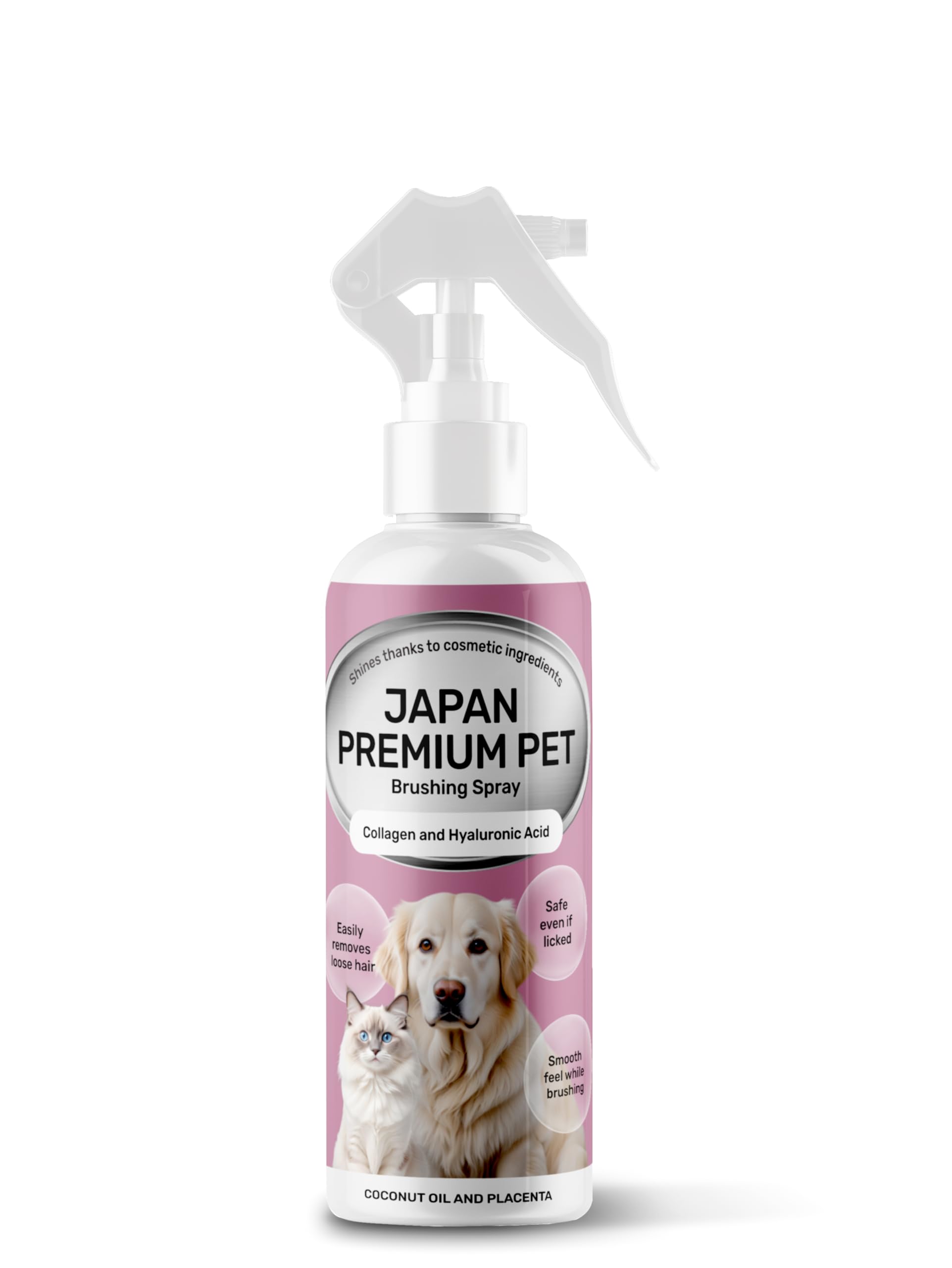 Cat & Dog Detangler Spray I Professional Care for Long, Curly Coats with Detangling Pet Spray | Cat & Dog Grooming Spray | No Rinse Detangling Spray for Dogs | 220 ml