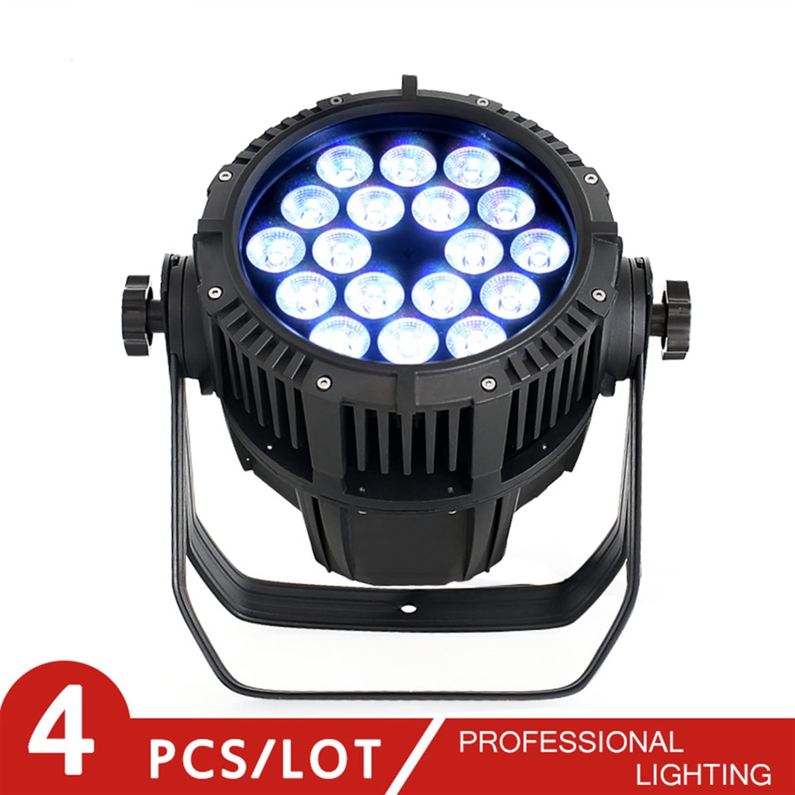 DJ-Licht für Partys, Flight Case With Led Par Light Waterproof Ip 65 18X15W 5In1 Outdoor Wall Wash Stage Lighting For T-Stage Concerts DJ Show(Flight Case Packing,US plug)