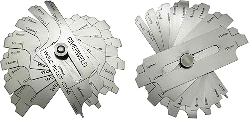 Miniatura 22 de RIVERWELD Juego de soldadura de filete de 7 piezas Medidor MG-11 Rl Medidores de profundidad Prueba de inspección de soldadura métrica cubital