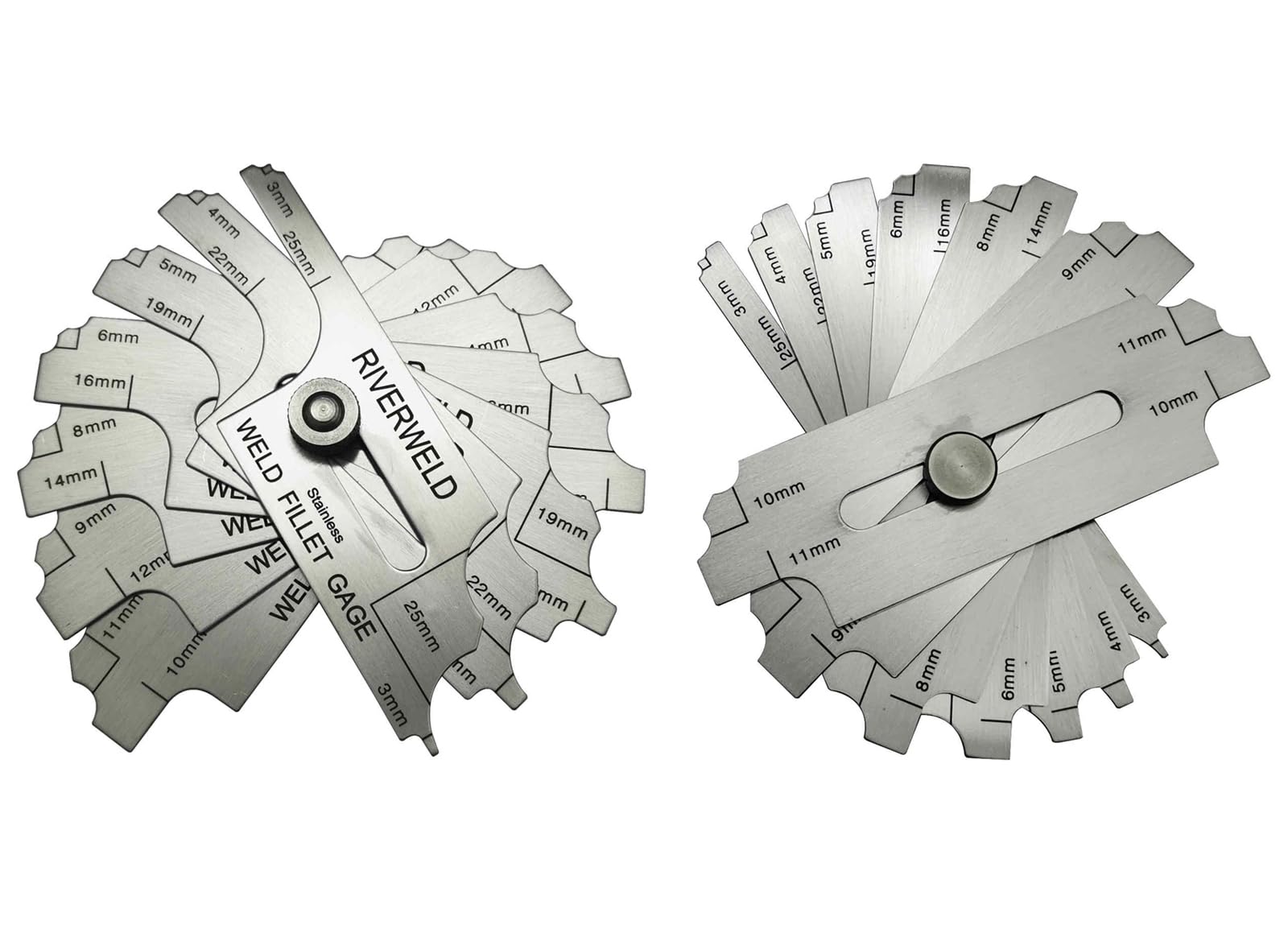 RIVERWELD Foglio Di Riferimento Per Cavi Tondi Calibro Per Cavi In acciaio Inossidabile Calibro Per Saldatura Per Misurare Carta, Pelle, Spessore Del Legno E Diametri Dei Cavi Dell'hardware