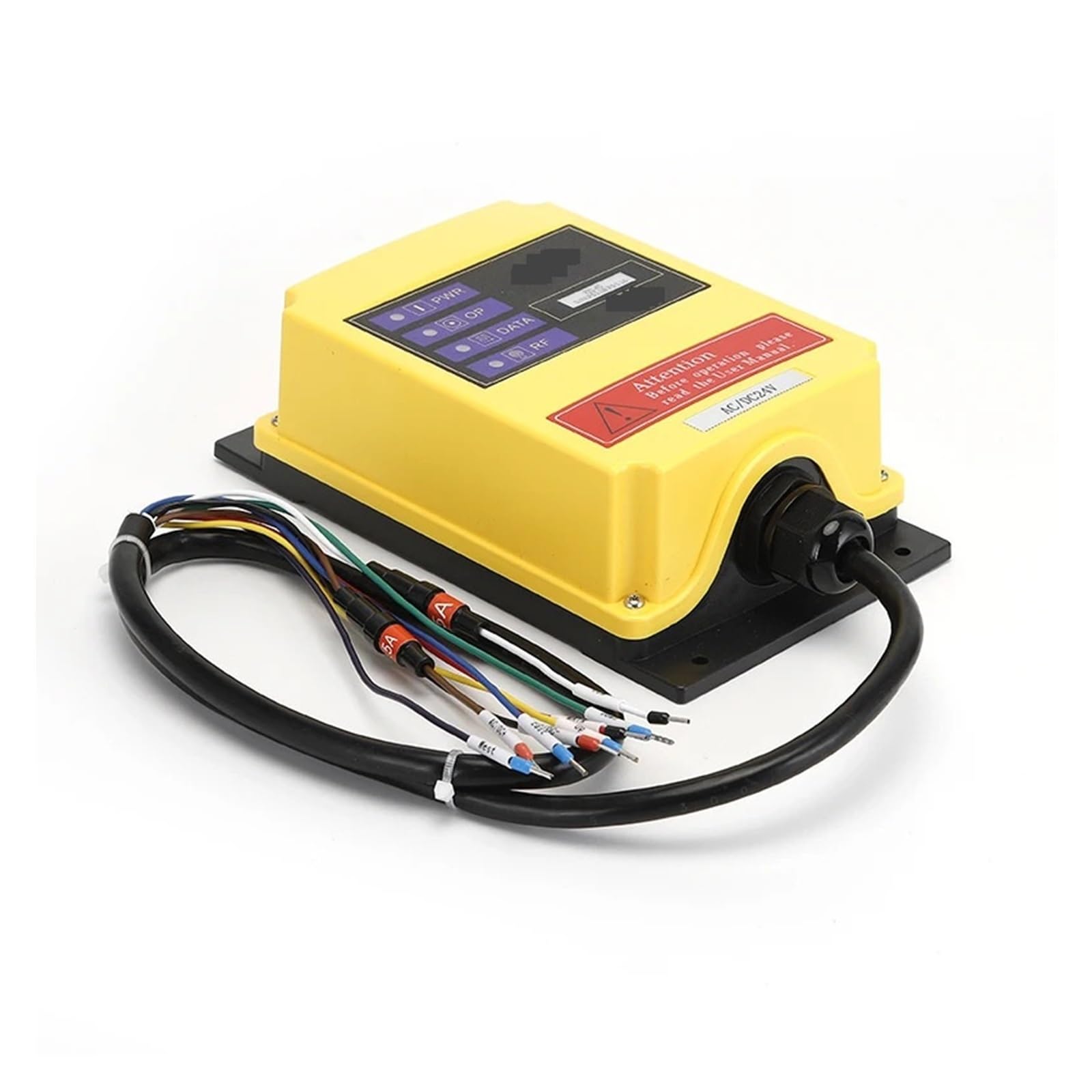 F21-4S Telecomando industriale Interruttore a 4 pulsanti 12V 24V Paranco elettrico Gru Ascensore Telecomando wireless a velocità singola Q400(A,12V【5W】)
