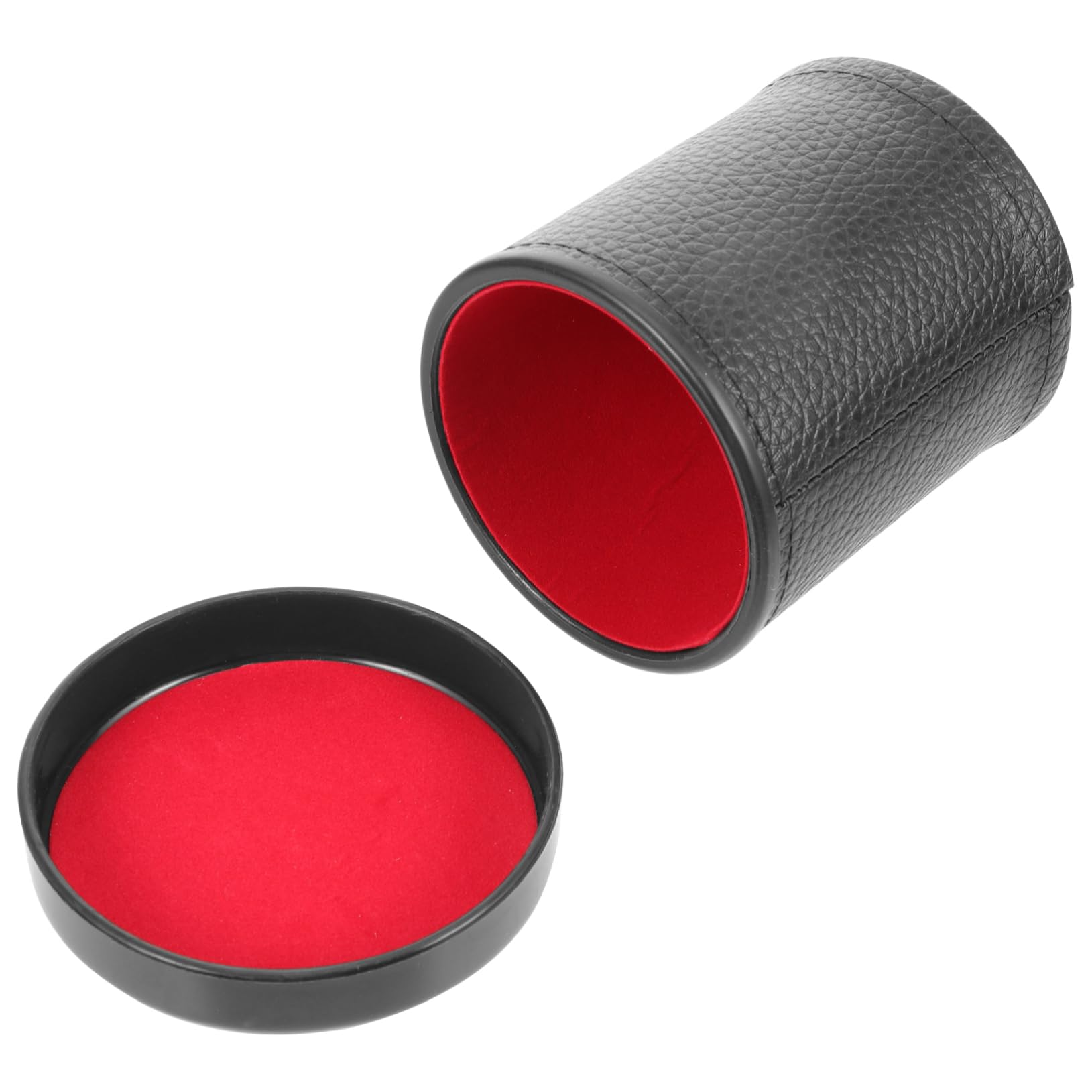 Toyvian 1 Set Silent Leather Sieve Cup Dice Rolling Cup Dice Rolling Holder Dice Shaking Cups Stacking Dice Cup Leather Cup Small Dice Cups Dice Tray for Rolling Lining Plastic To Stack