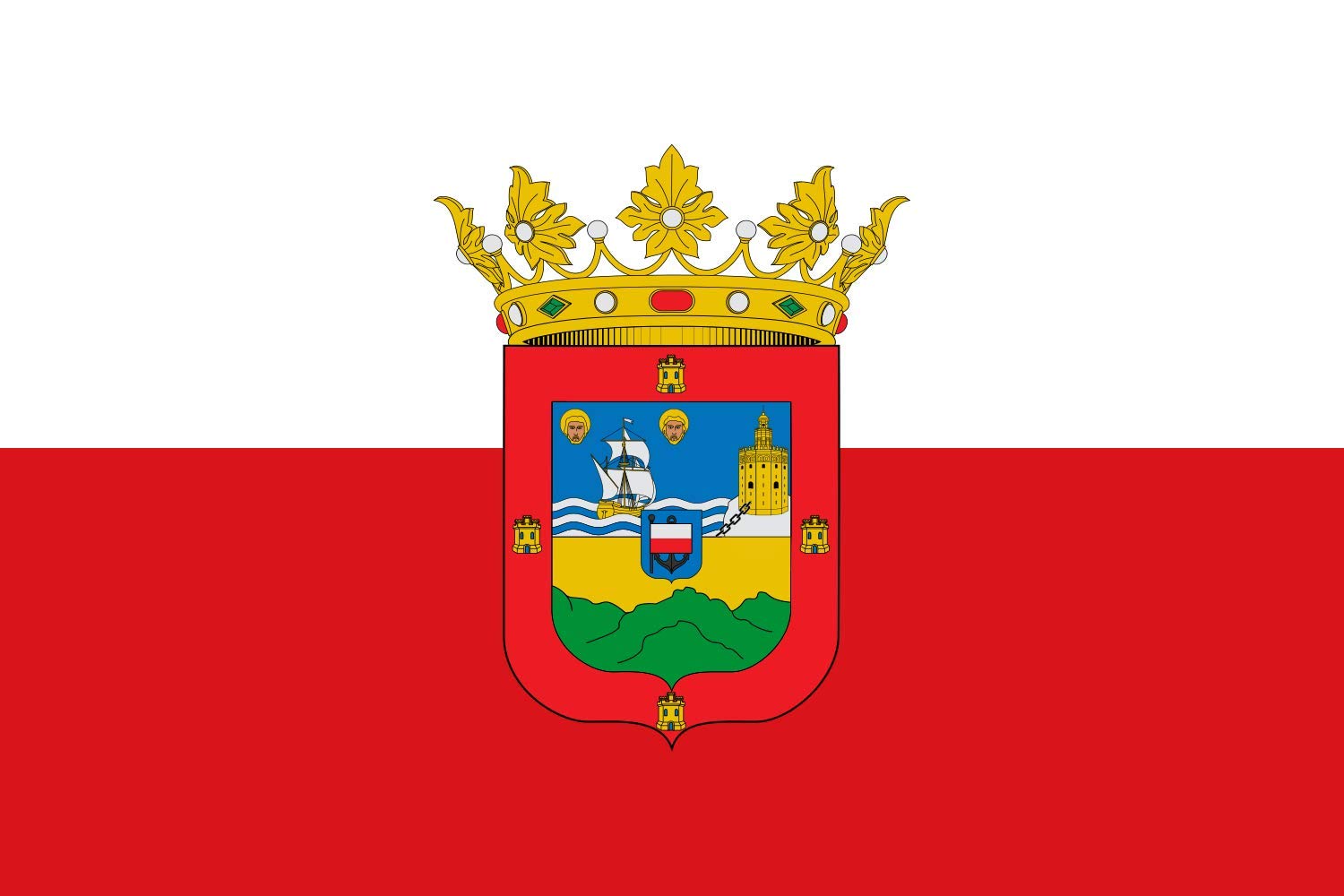 Drapeau Large Provincia de Santander format paysage grand format horizontal