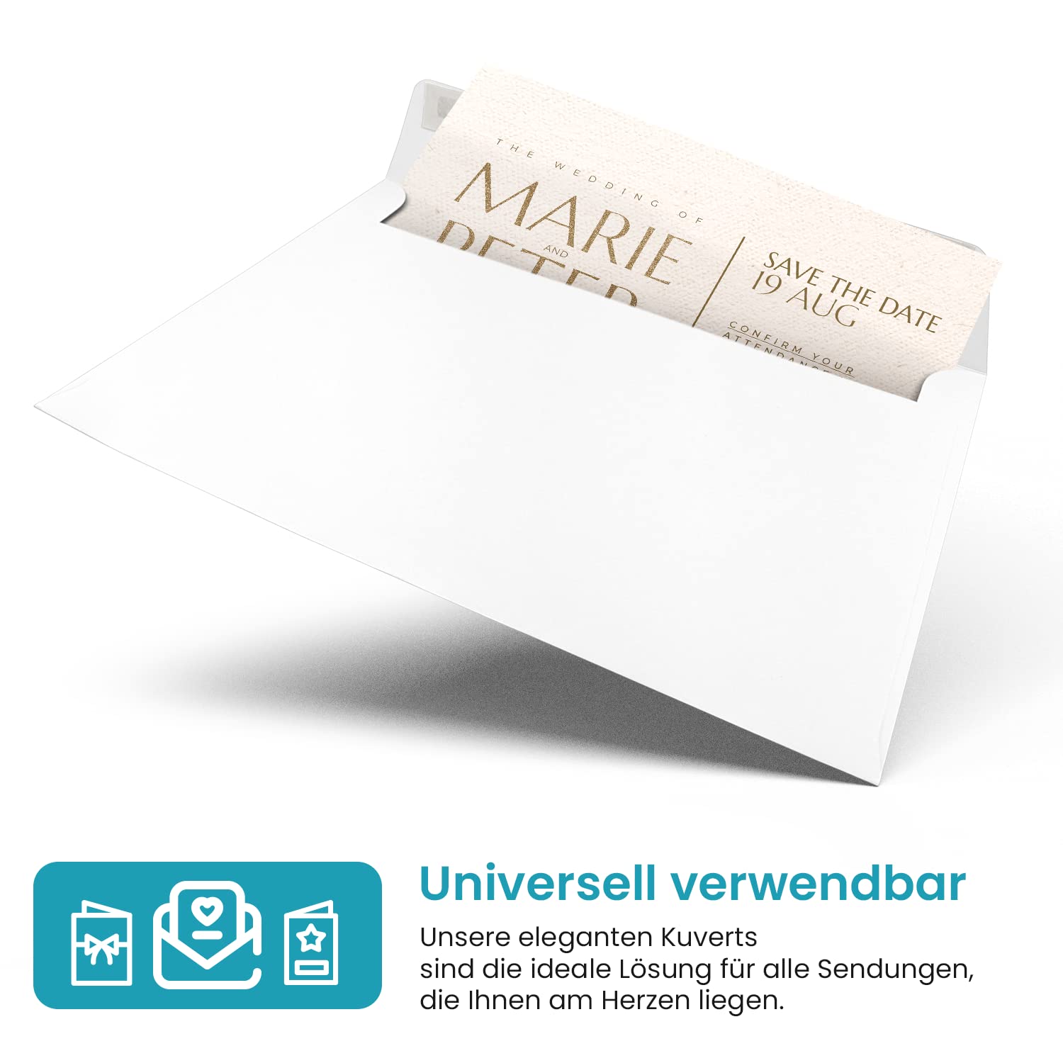 Netuno 500 sobres de color blanco C5 162x229 mm 120g papel de diseño elegante solapa recta cierre autoadhesivo sobres grandes para invitaciones cartas tarjetas documentos