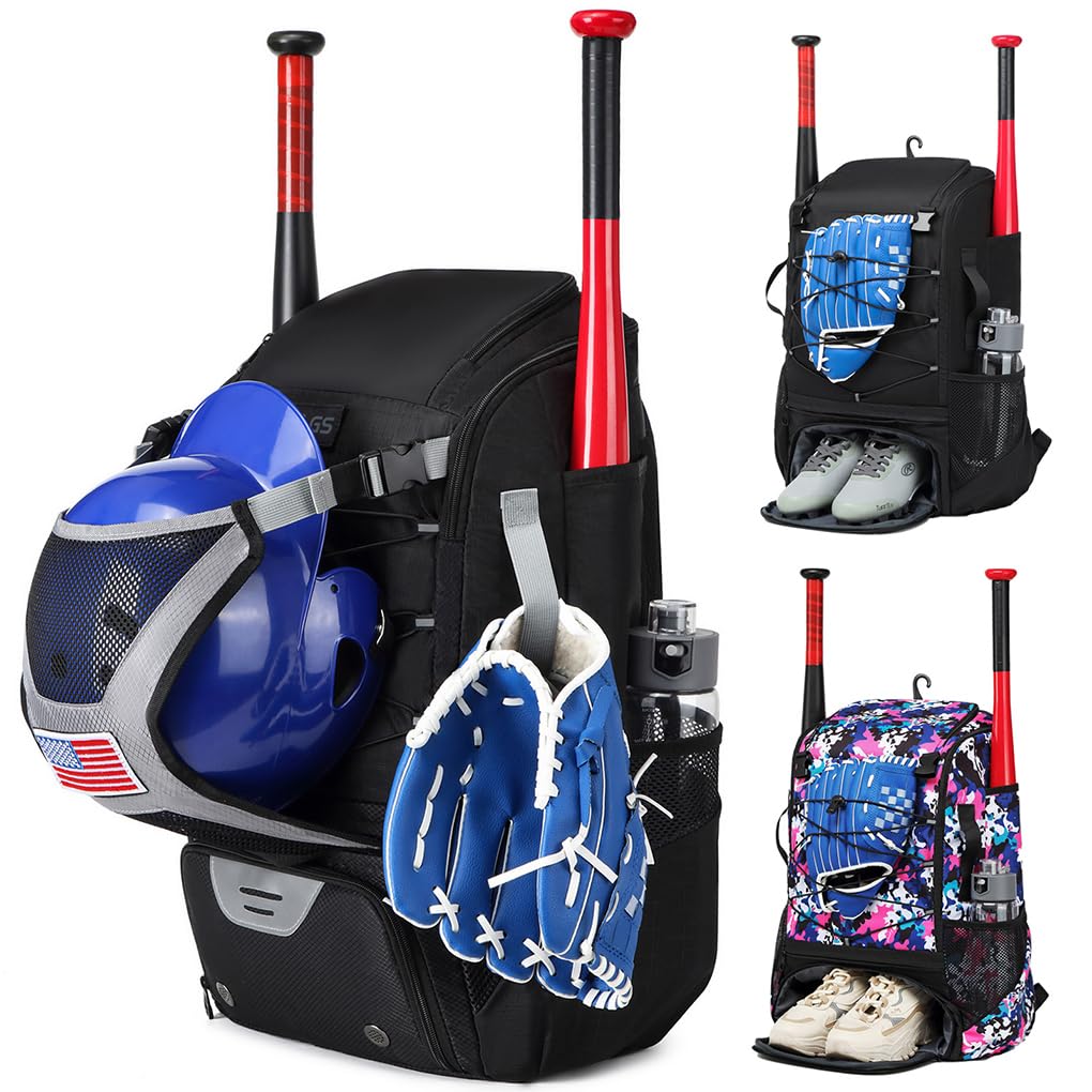 Sac à de Baseball avec Compartiments à Chaussures et Poches humides, léger et Confortable, de Haute qualité et Durable, Couleur de la Fleur