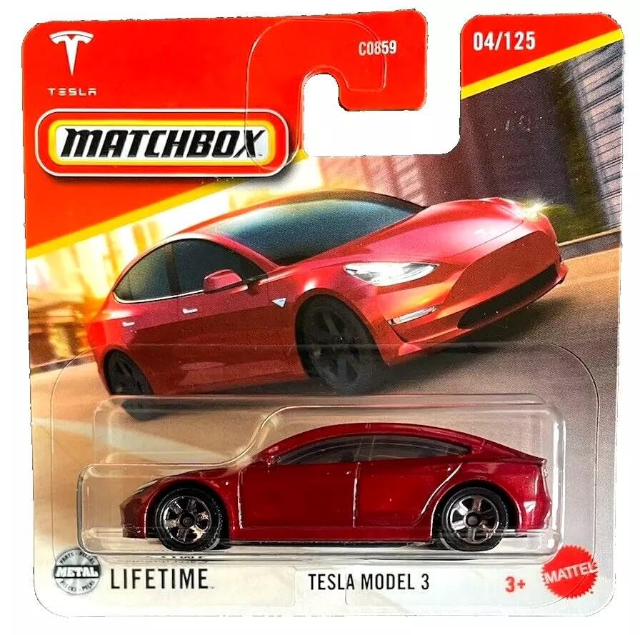 C0859 Matchbox 1:64 Single Cars Tesla Model 3 JBR41