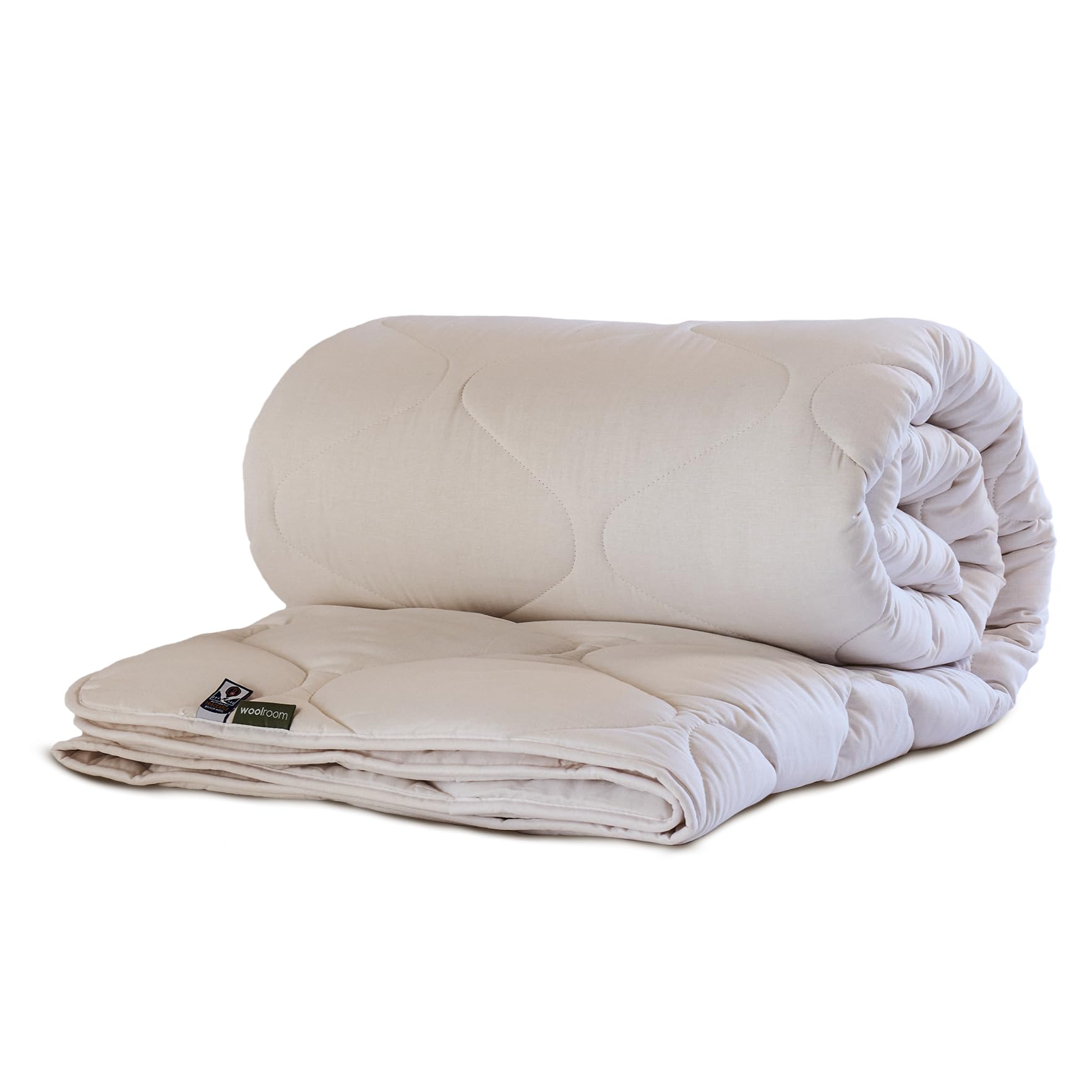 WOOLROOM Classic Warm Wool King Duvet 11-14 tog Allergy Friendly Heat Regulating Dust Mite Resistant All Night Natural British Wool Bedding Comfort - Perfect For Winter Months or Cold Sleepers