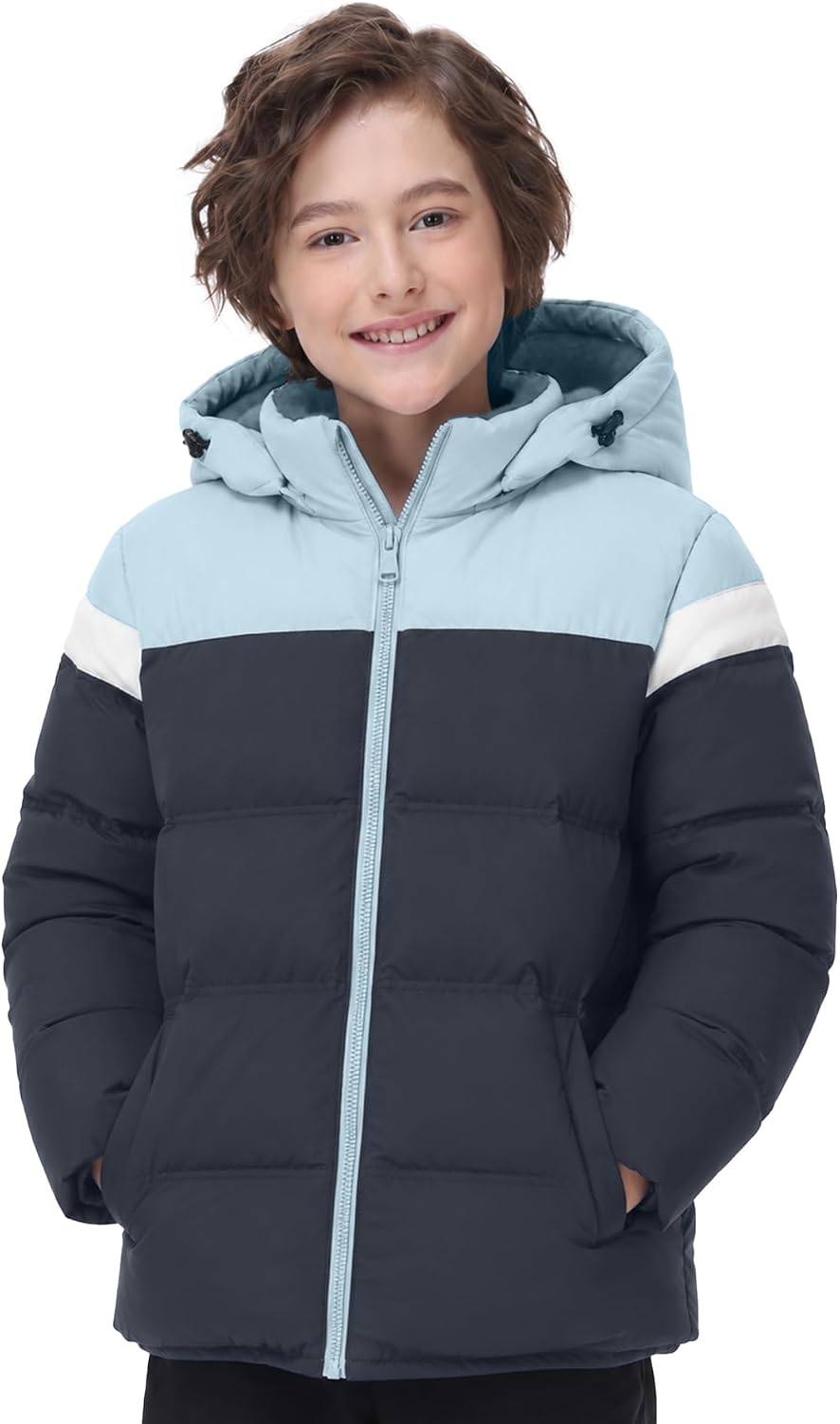 ZITY Warm Boys Winter Coat Jackets Warm Waterproof Kids Outerwear for Cold Weather Soft Lined Windproof