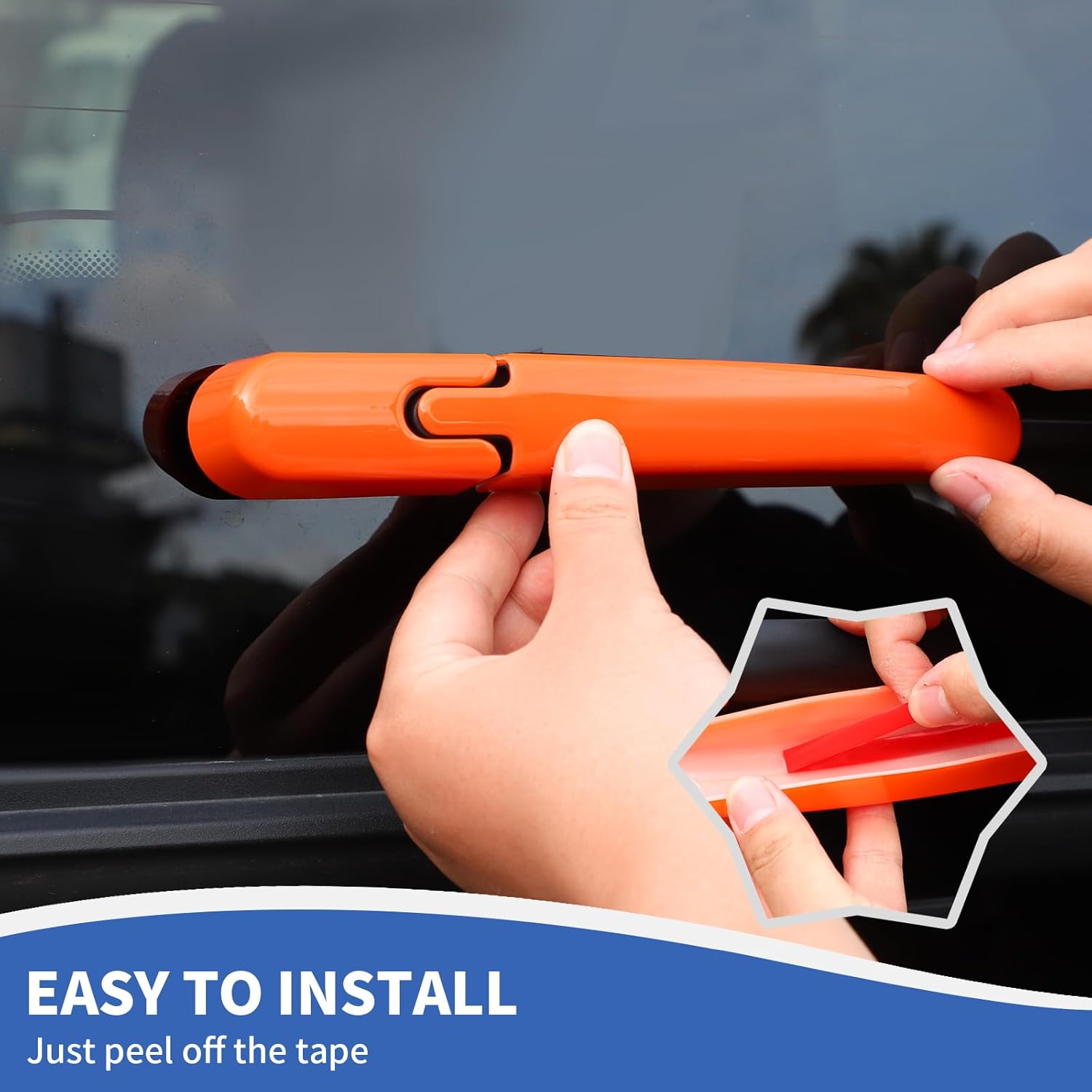RAZPOY Rear Window Wiper Arm Blades Cover Trim Compatible with Ford Bronco Accessories 2021-2025, Orange