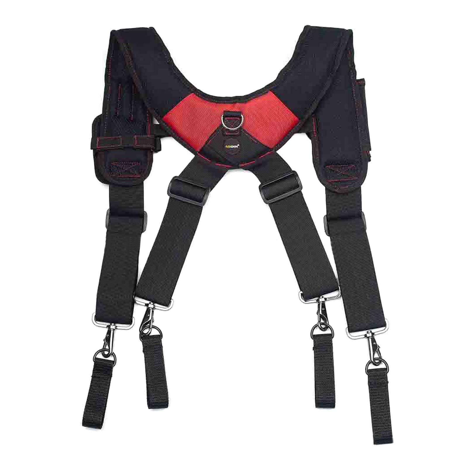 Bretelles de travail flexibles réglables avec épaules rembourrées amovibles avec 4 attaches