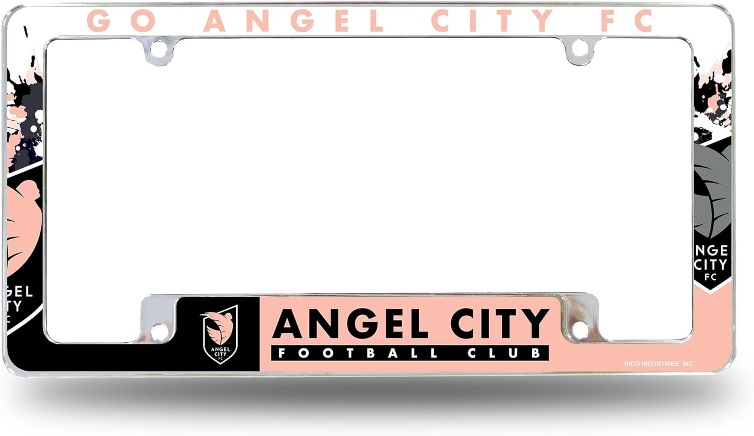 Rico Industries NWSL 12" x 6" Chrome All Over Automotive License Plate Frame for Car/Truck/SUV