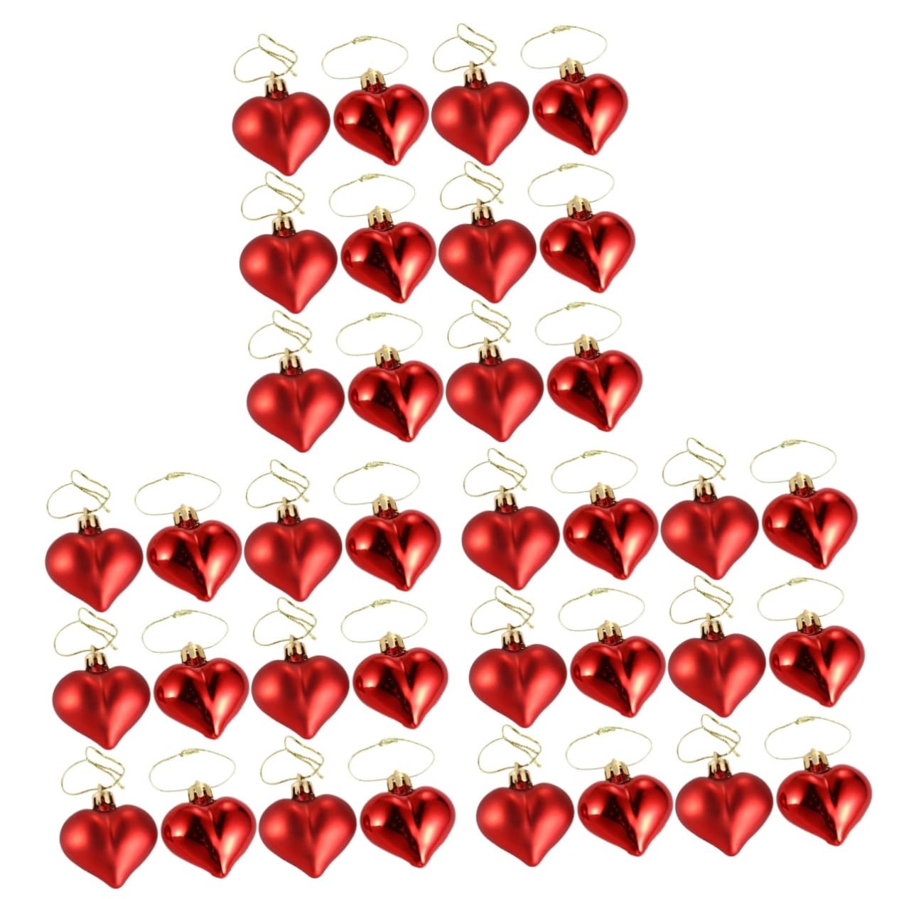 Ciieeo 3 Sätze Party Schmuck Herz Herz Hängende Wanddekoration Liebes Ornament Valentinstag Hängendes Ornament Hängende Dekorationen Hängendes Liebes 36 Stück * 3