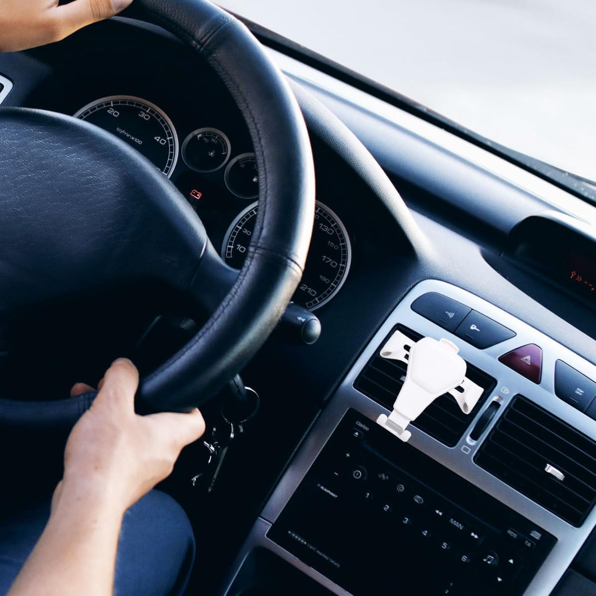 SHINEOFI Car Phone Holder Air Vent Bracket with Automatic Secure Release image 3