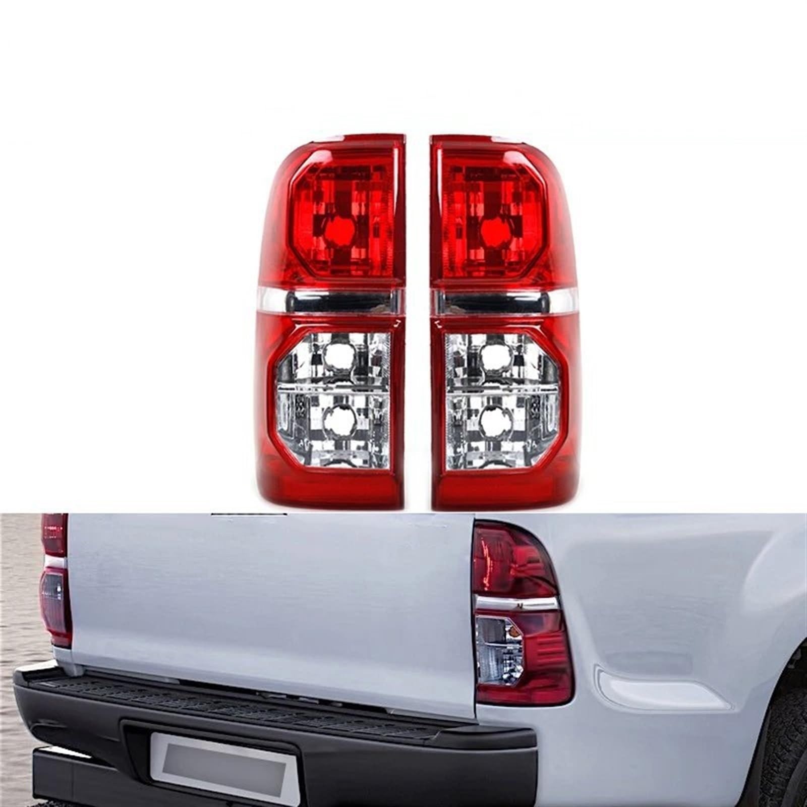 Fanale Posteriore Per Toyota Hilux 2005-2015 - Lato Destro/Sinistro, Con Cablaggio, Materiale PMMA/Policarbonato