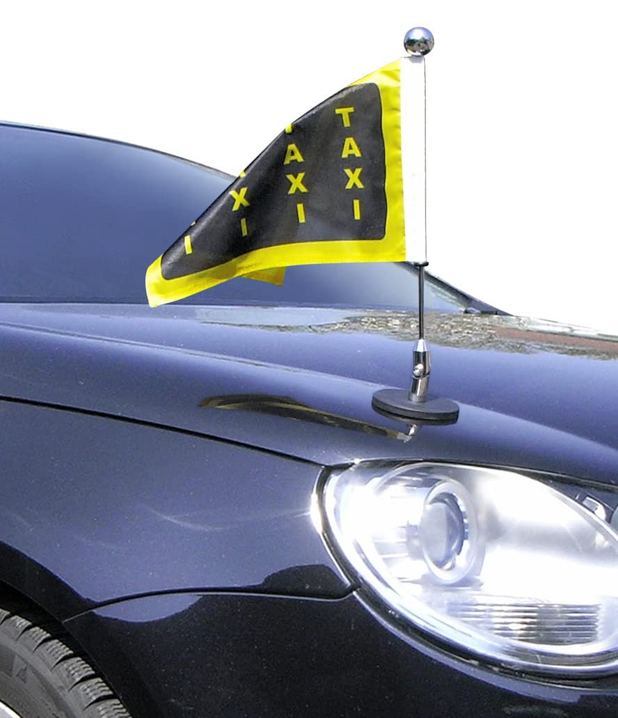 magnetisch haftender Autofahnen-Ständer Diplomat-1.30-Chrome mit