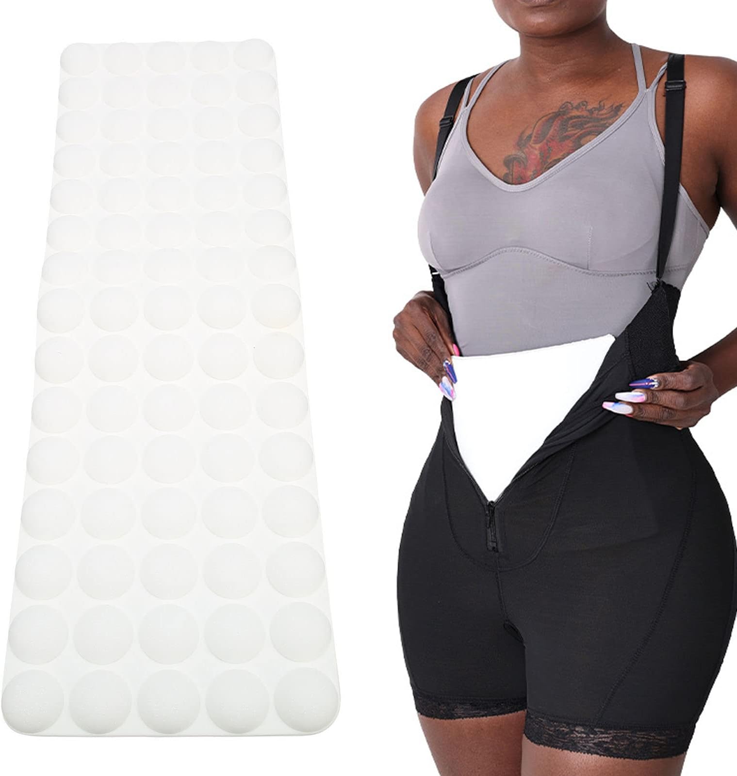 YUYTE Abdominal Compression Board, Abdominal Recovery Board Recovery Liposuction Abdominal Board Post Surgery Foam Compression After Liposuction Tuck Flattening (White)