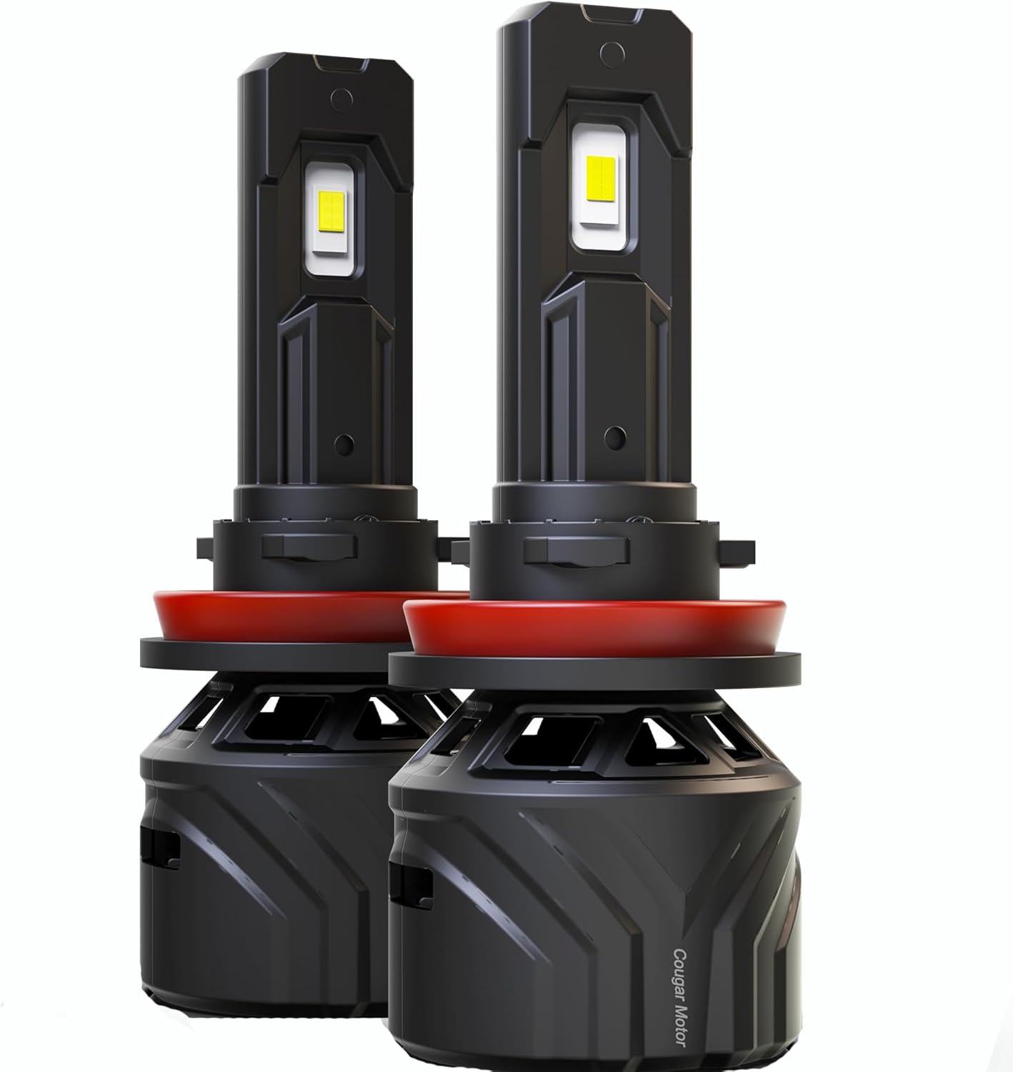 Cougar Motor H13 Bulbs, 9008 Fog Lights 6500K White Non-Polarity H13 Fog Bulb or Off-Road Use Plug and Play - Pack of 2