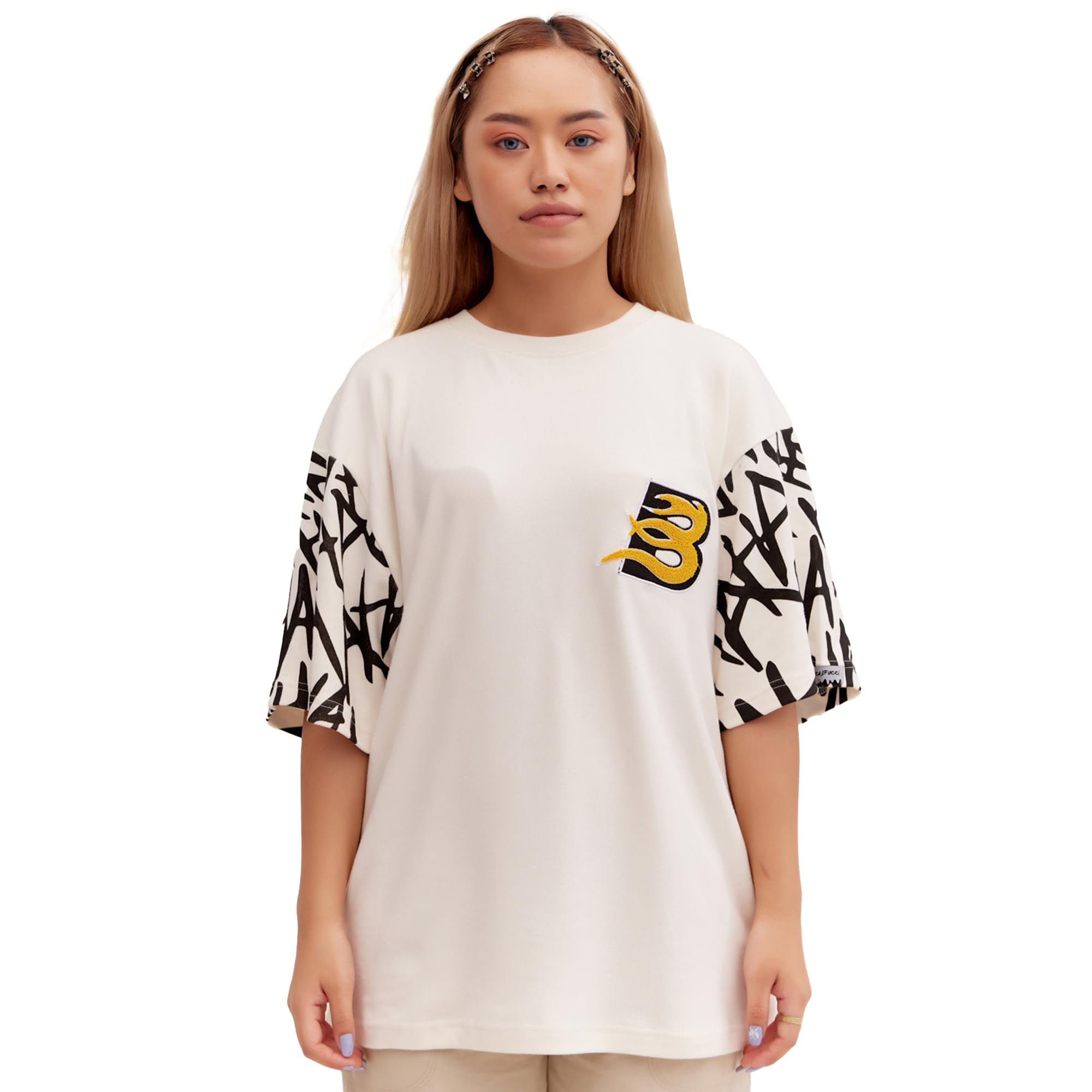 Bacca Bucci Alchemy Oversized/Loose Unisex t-Shirt | Boxy Fit | Crew Neck | Half Sleeves with Premium Fabric 220 GSM Interlock | 100% Organic Cotton