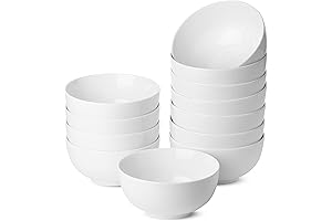 BTaT White Cereal Bowls, Set of 12