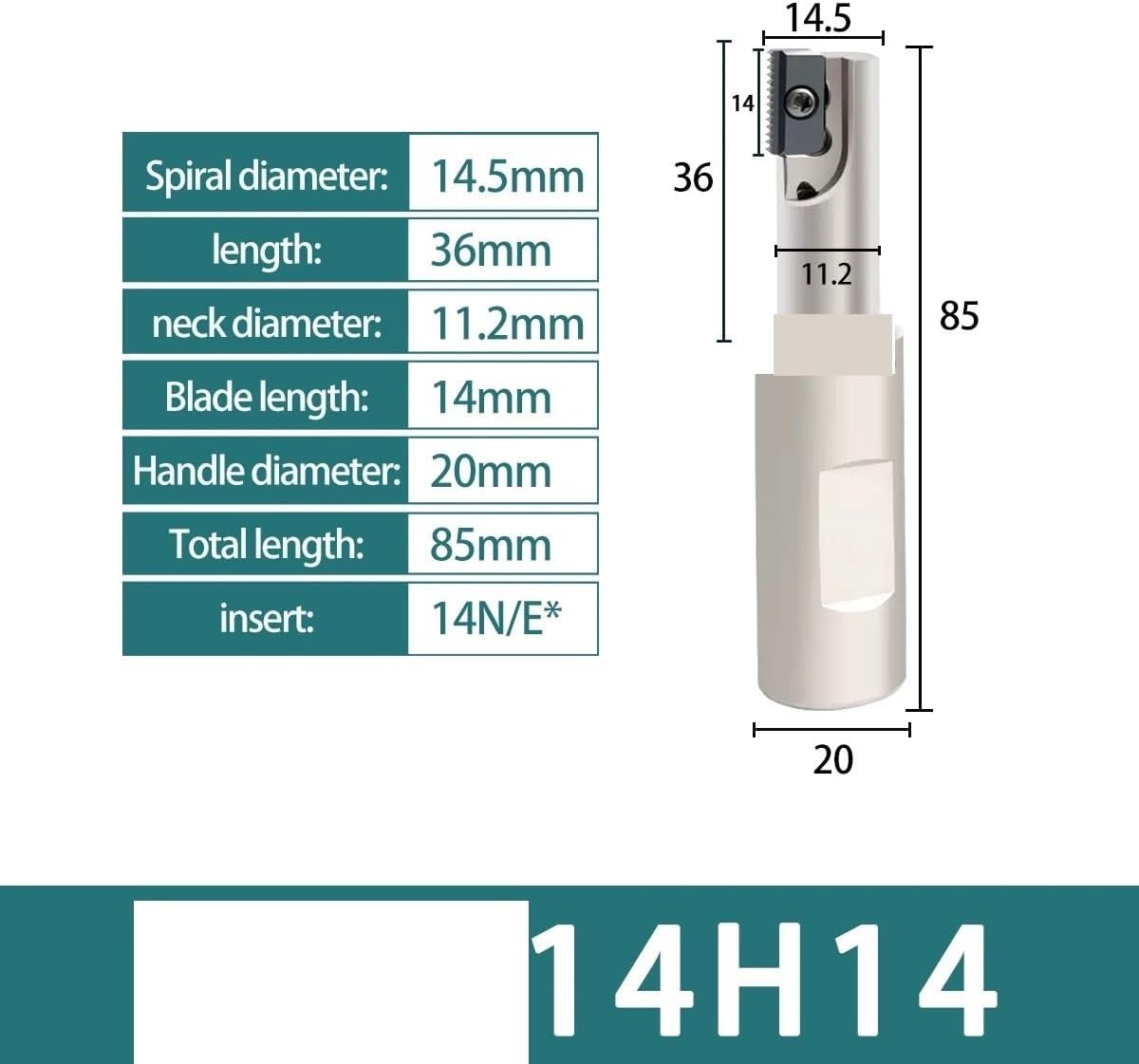 Milling machines, Lathe Tool Series Single Multi Blade Machining Center Thread Milling Cutter Rod Internal And External Comb Tooth Blades(14H14)