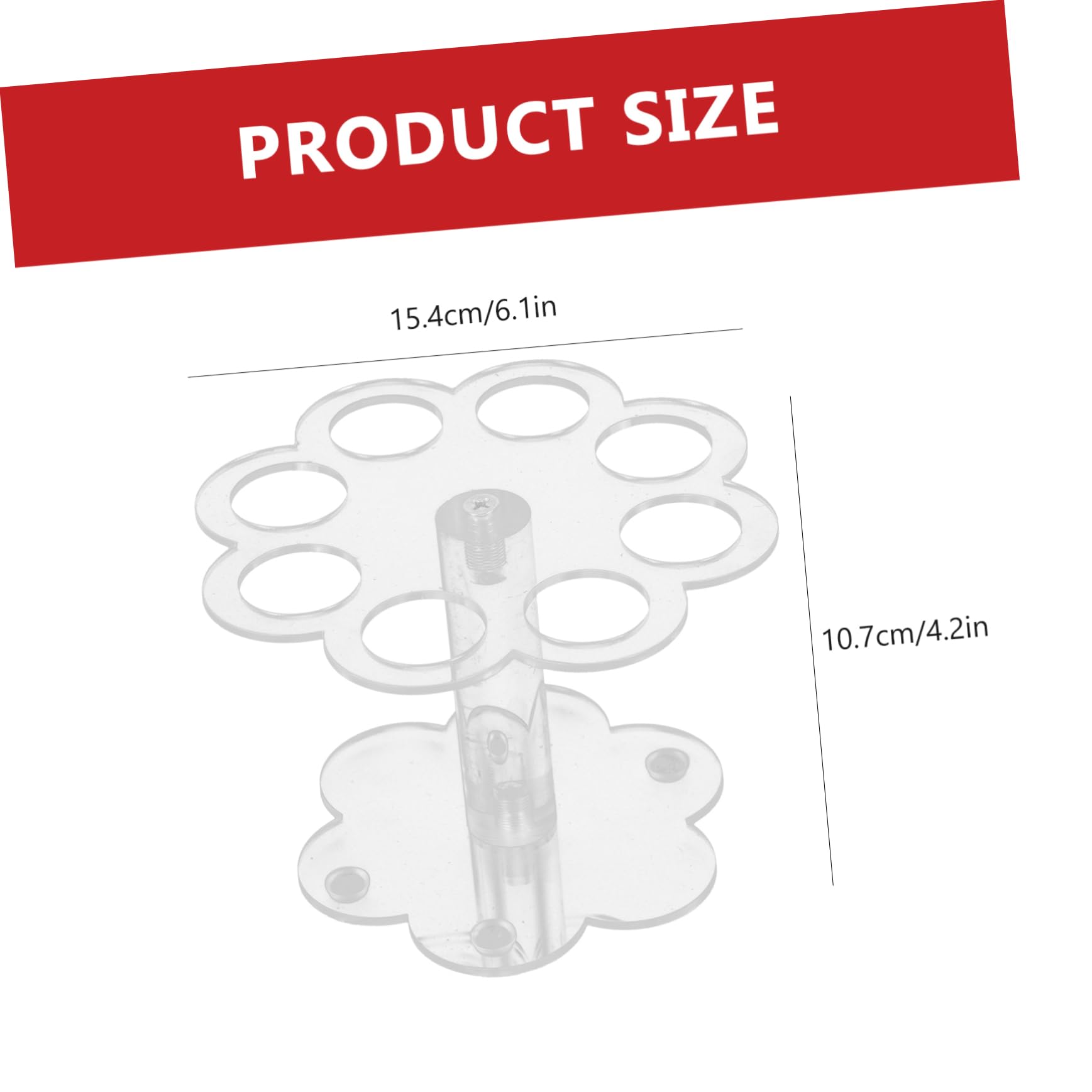 ABOOFAN Transparent Ice Cream Cone Holder Stand Petal Shaped Dessert Display Rack for Party Birthday and Wedding Celebrations for Cone Treats and Sweet Displays