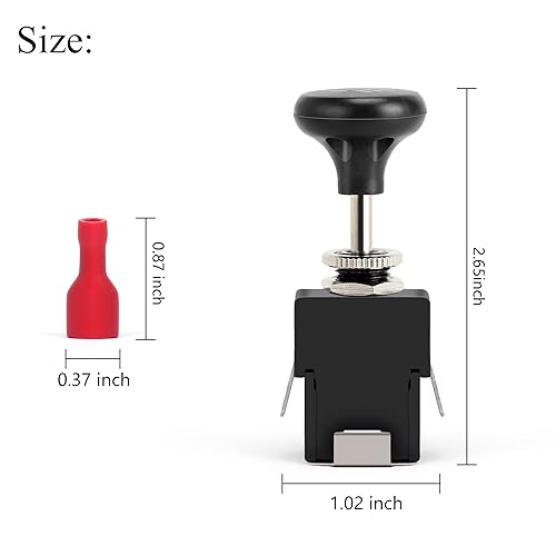 Miniatura 6 de 10L0L Botón de interruptor de faros delanteros para carrito de golf para Yamaha, Club Car, EZGO, estilo Push Pull Style, interruptor de luz de