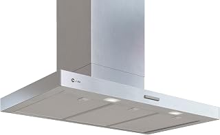 NEFF D95BCC2L0, N 50, Wandesse 90 cm, Made in Germany, energiesparender Kondensatormotor, Dual‑Filter‑System, 3 Leistungsstufen, spülmaschinengeeignete Metallfettfilter, Metall‑Optik