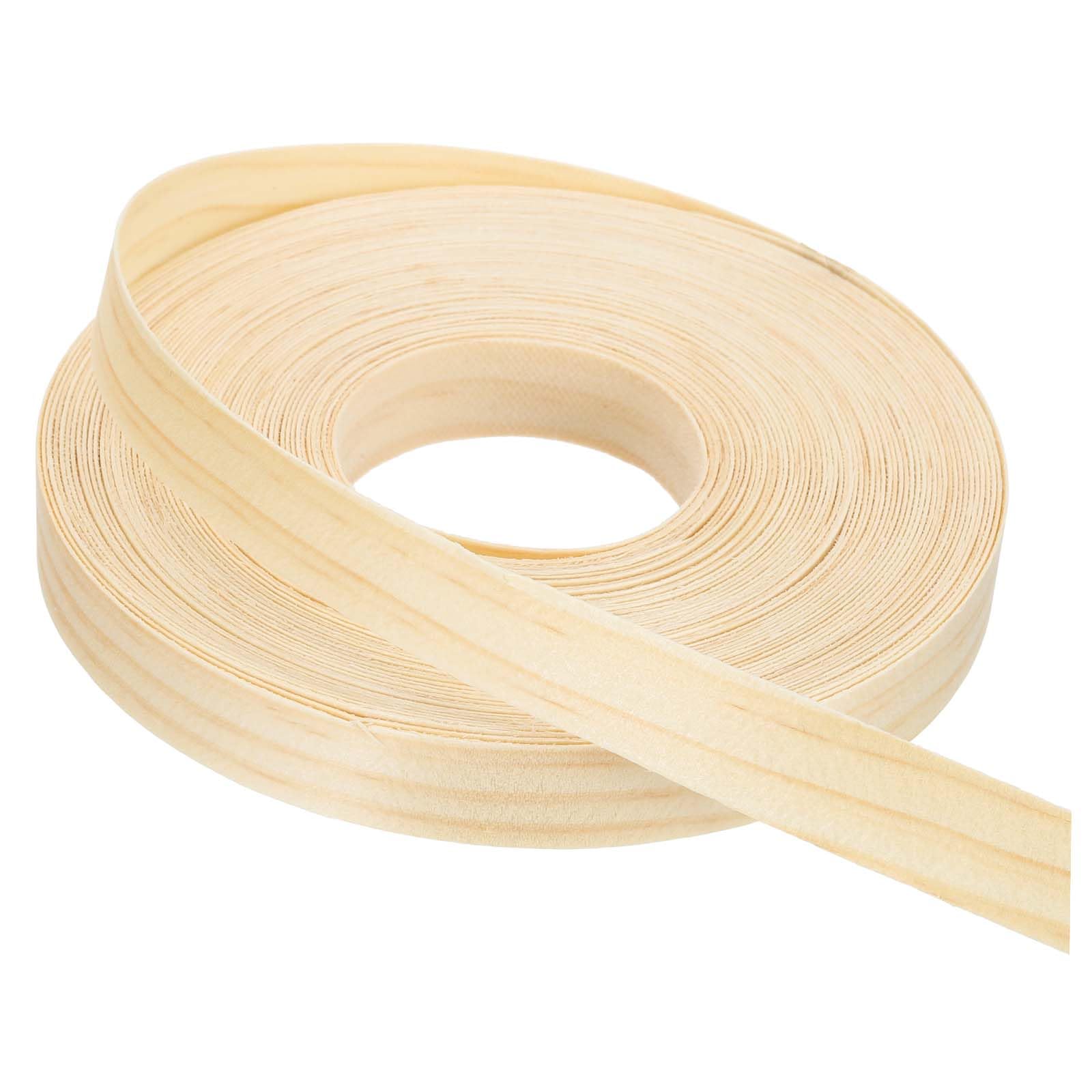 PATIKIL 15mm Pine Edge Banding,15m Wood Veneer Tape Pre-glued Flexible Plywood Edge Banding with Hot Melt Adhesive for Furniture Restoration(50 ft)