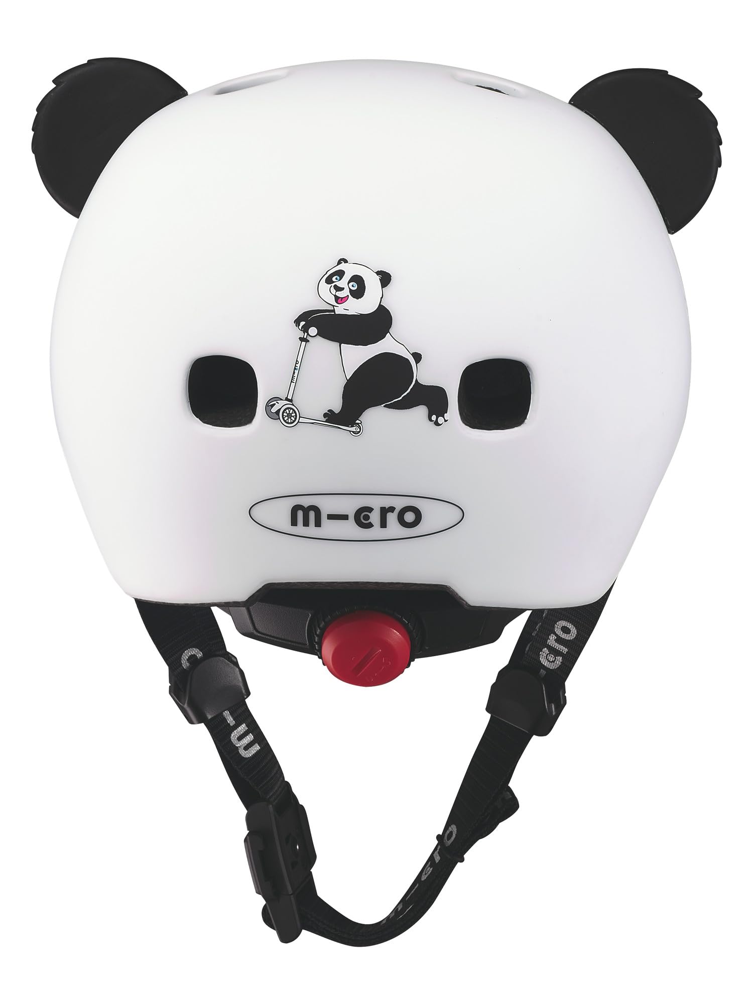 Micro | Casque Panda 3D | Enfants | Finition Mate | Boucle Magnétique/Lumière LED intégrée | 2-5 Ans | Taille XS
