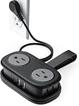 Bande de transport avec USB C, ORICO 4 Sorties 3 USB Ports (1 USB C) avec 4FT Cord de rallonge courte enveloppée Petite bande de puissance, Protecteur non surgélateur pour les voyages, Croisière Ship-AP3
