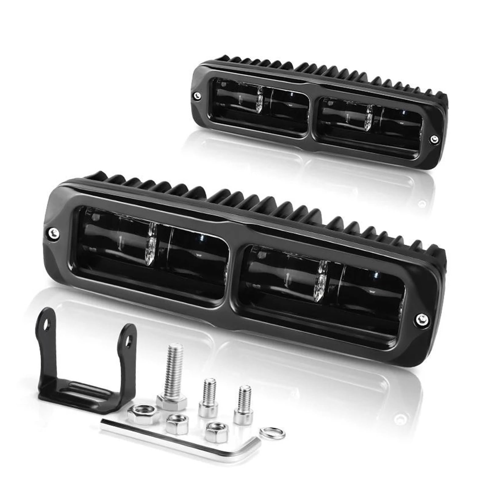 Barra Luz LED Trabajo 6 Pulgadas Con Lente 6D Antiniebla Todoterreno Luces Circulación 12V 24V Coche Camión Barco ATV UTV UAZ 4x4 Luces Antiniebla Luz Niebla(2 piezas)